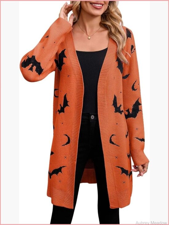 Sweaters - Long Sleeve V Neck Open Front Ribbed Knit Cardigan Sweater